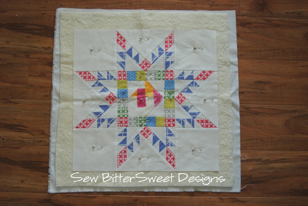 Baste Quilt Block Leftovers Pillow Basted