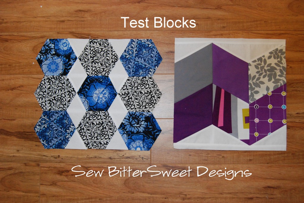 Test Blocks 1 & 2 - Triangle Stripper Quilt