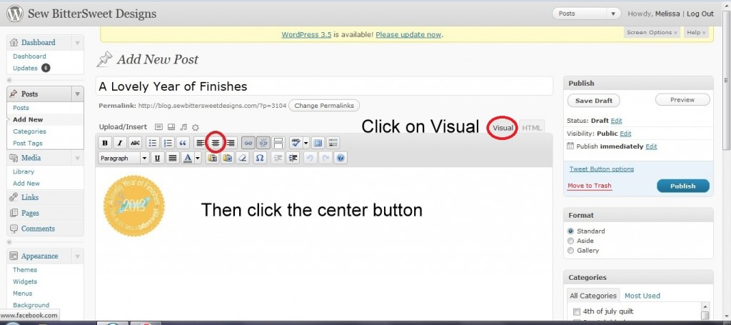 View Visual and Center